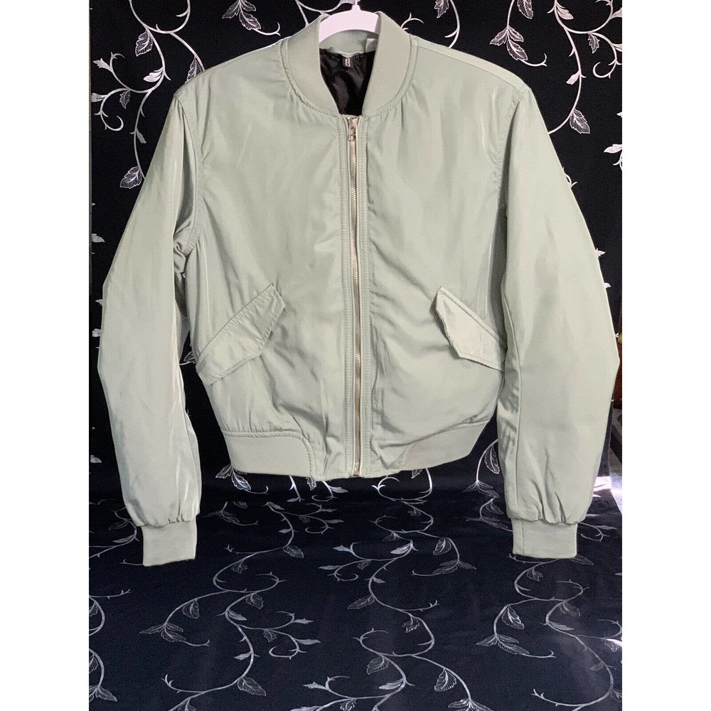 H&M Divided Bomber Jacket Women's XS Full Zip Grey